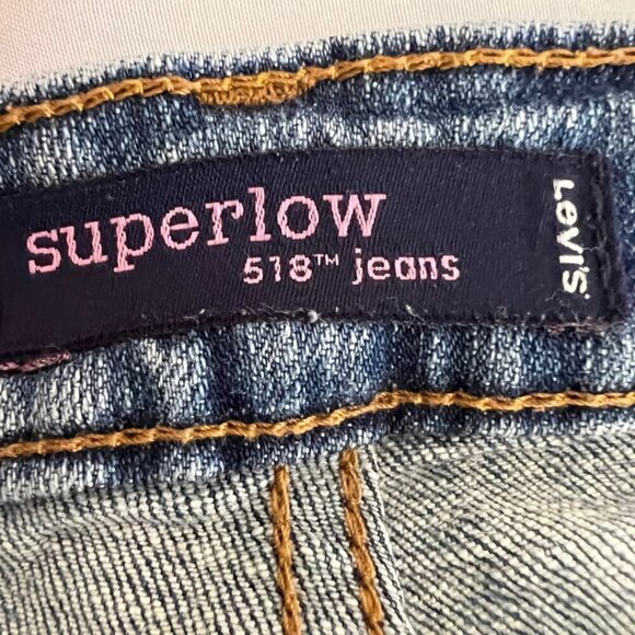 Levi 518 Superlow Low Rise Bootcut Denim Jeans - Picture 7 of 8